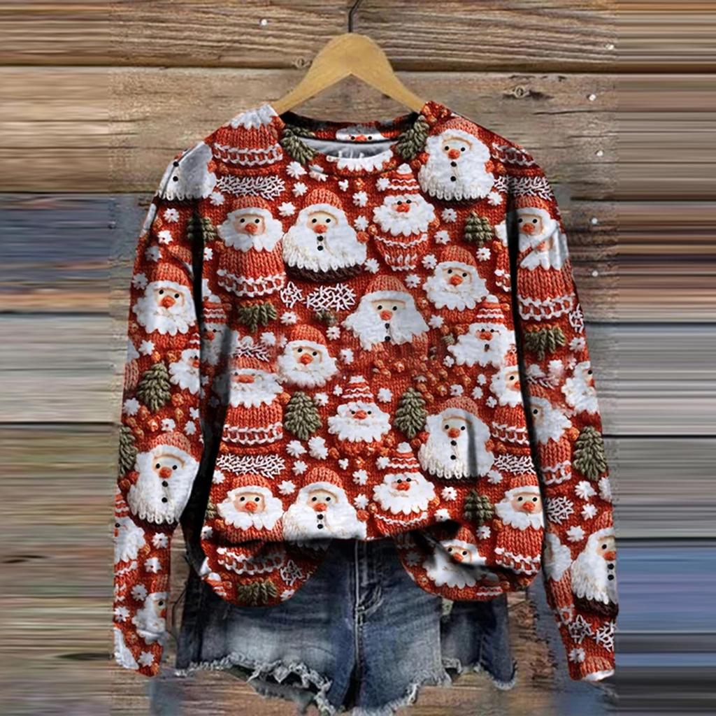 Women's Vintage Santa Print Long Sleeved Merry Xmas Sweatshirt Marine Layer Lightweight Sweatshirts Women Zip Hoodie Soft Women