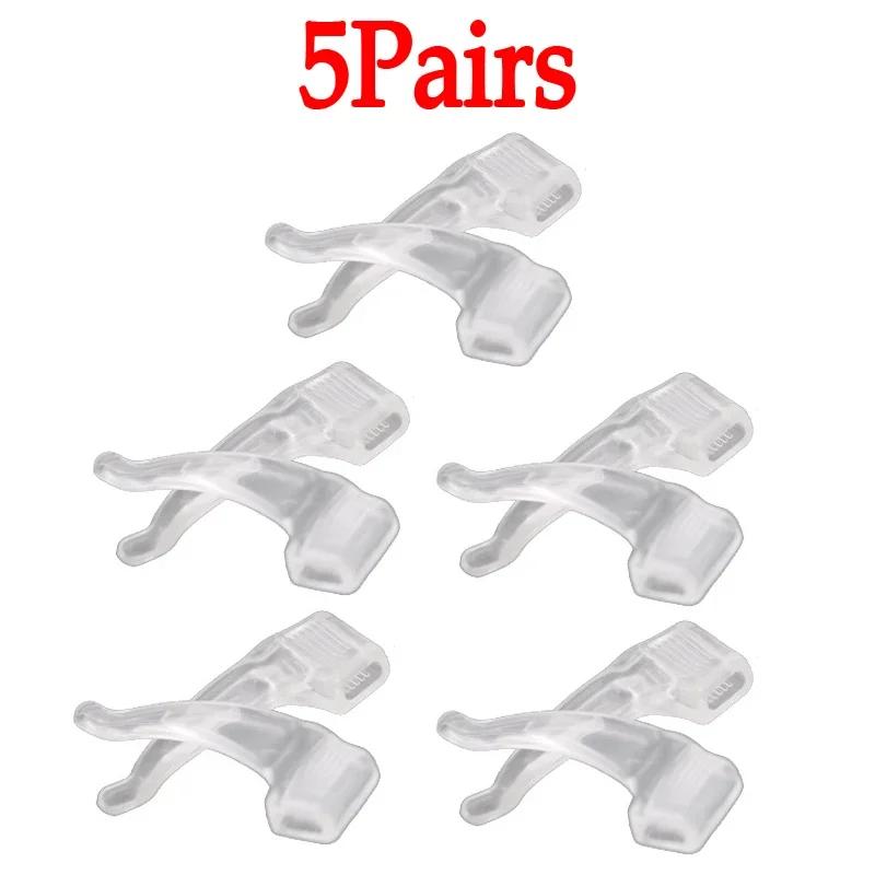 

5/20pairs Silicone Anti-slip Ear Hook for Glasses Elastic Grip Temple Tip Stoppers Holder Eyeglasses Eyewear Retainer Holders