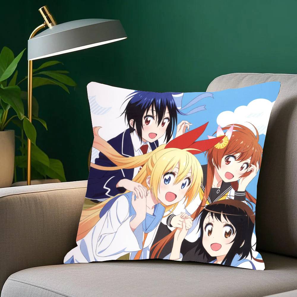 Anime N-Nisekoi Kissenbezug Heimdekoration Überwurf für Sofa Bett Auto Zimmer Dekoration Geschenkidee