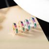Colored Cubic Zirconia Hoop Earrings: Light Luxury Designer Jewelry for Women