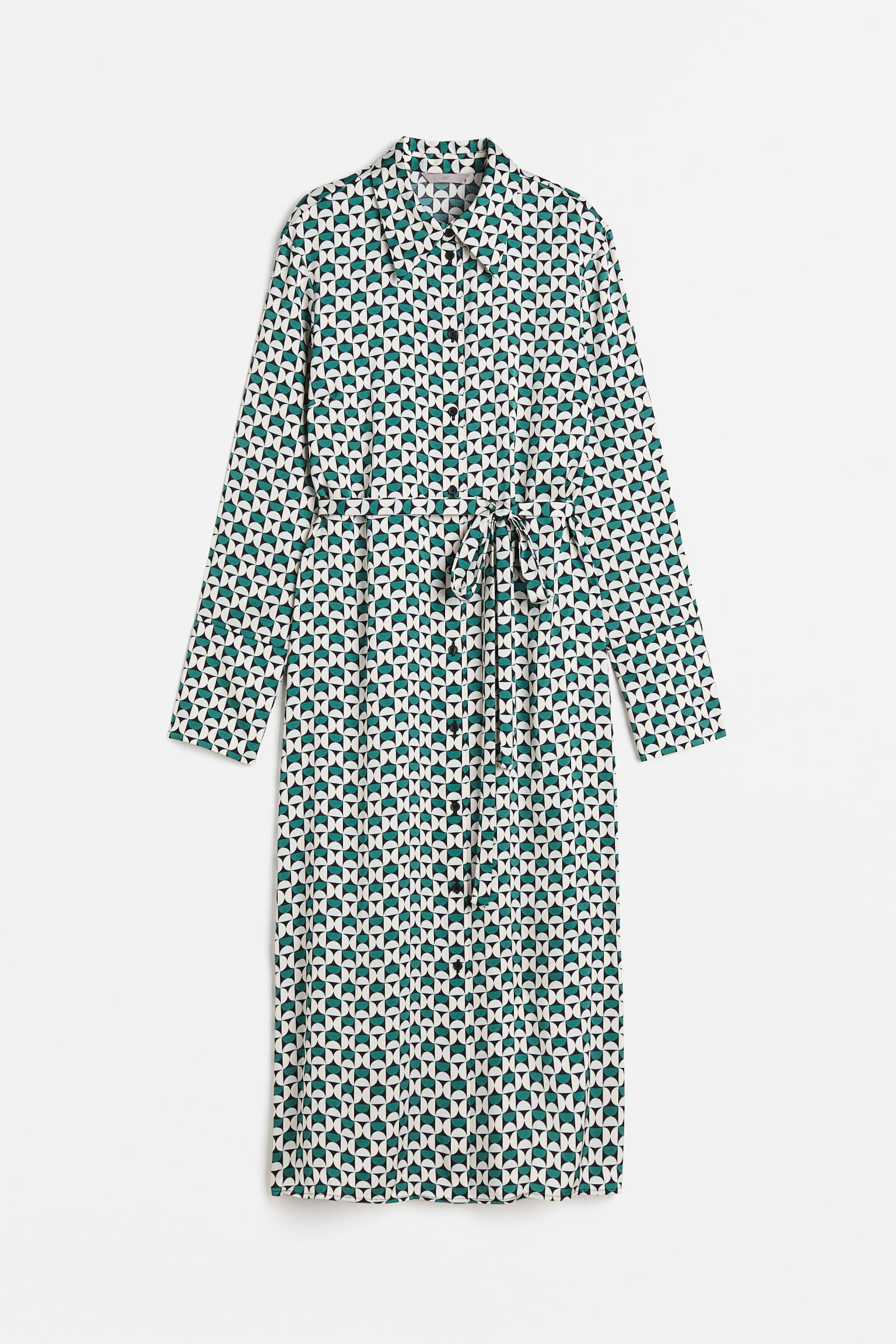 

Tie-belt shirt dress