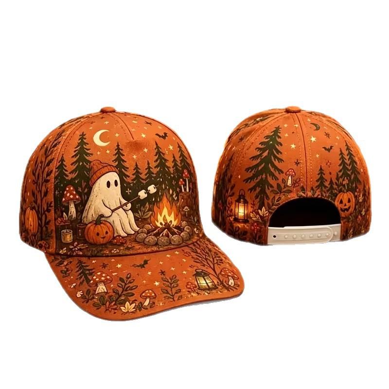 D Hot Sale Halloween Garden Morning Wear Baseball Cap Digital Printing Festival Celebration Pumpkin Cap