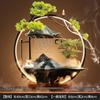Creative LED Lamp Circle Reverse Flow Incense Burner Attract Wealth Cycle Flowing Rain Curtain Ornament Home Decoration