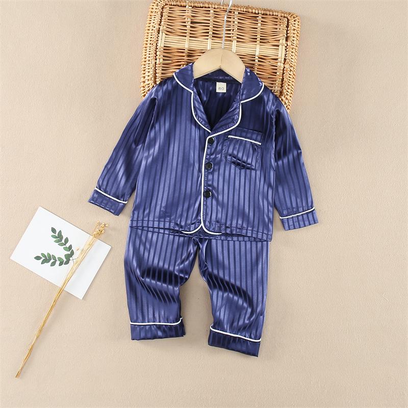 New Spring Autumn Baby Boys Clothes Set Children Pajamas Long Sleeved Shirt Pants 2Pcs/Sets Kids Girls Sleepwear Infant Costume