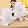 White Cat Toy Soft Stuffed Cute Cartoon Animal Pillow Plush Fat Kitten Doll Plushies Fluffy Hugging Pillow
