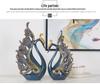 European Style Decorative Couple Swan Ornaments for Living Room, Bedroom, Office, and Entryway
