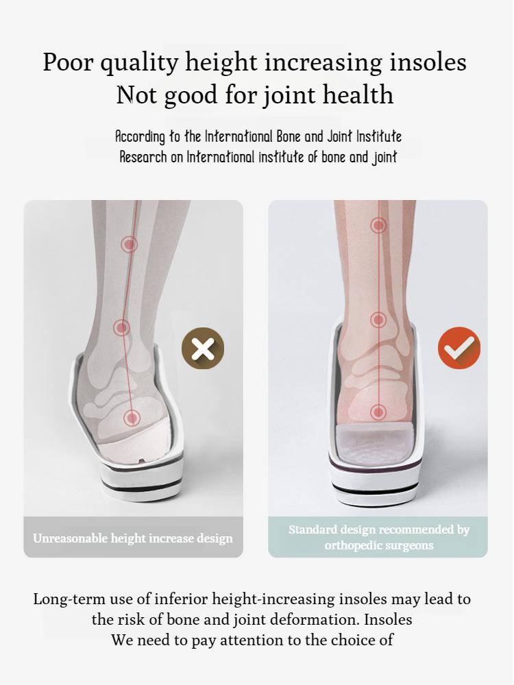 Invisible Height Increasing Shoe Insoles Quality Gel Insole for Feet Silicone Shoe Pads Shock Absorbing Shoe Sole 1Pair