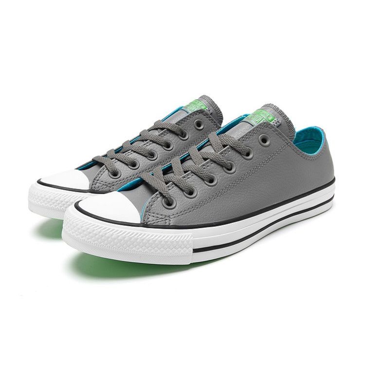 Converse Chuck Taylor All Star Leather Comfortable Non-Slip Low-Top Sneakers Unisex sneakers Gray 165666C