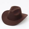 Einfarbiger Filz-Fedora-Hut Britischer Retro-Stil Unisex Flacher Rand Gentleman Flache Krone