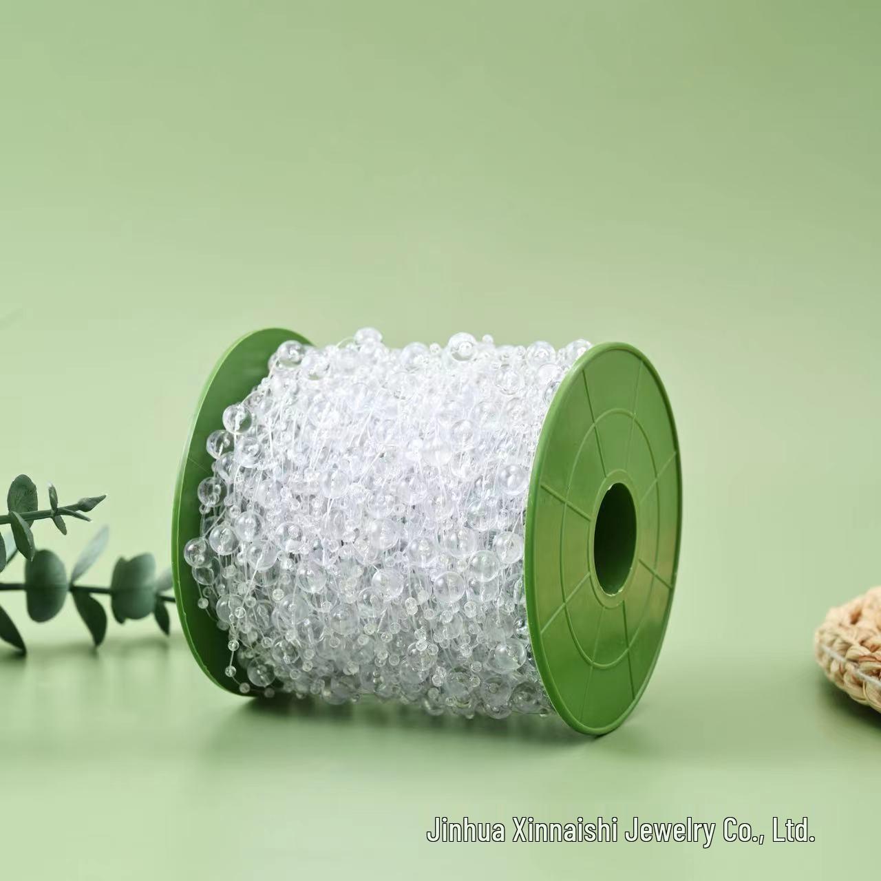 

8+3mm Painted Electroplated Beads for DIY Christmas Headdress, Handmade Jewelry, and Wedding Decoration 30m/roll