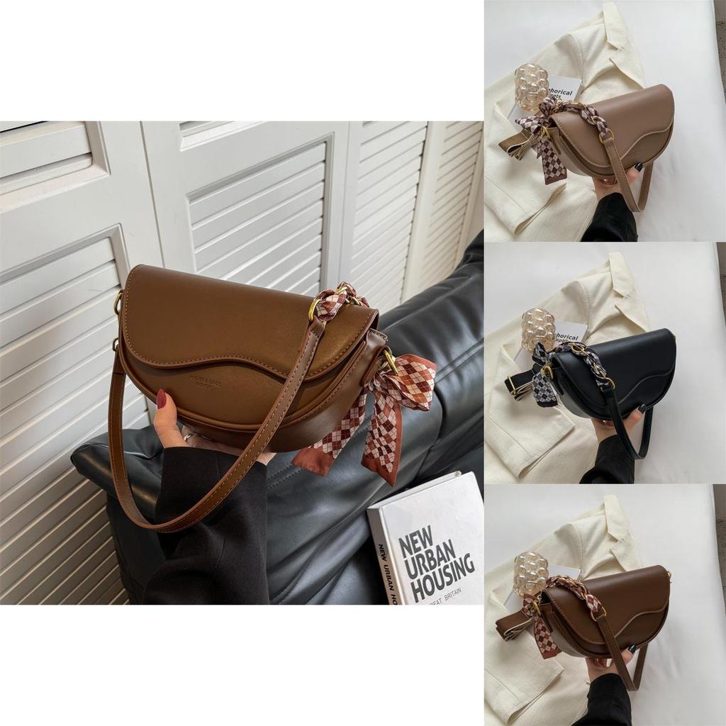 High-quality Minimalist Design Shoulder Bag 2023 Autumn Winter New Women's Bag Crossbody Bag Single Shoulder Underarm Saddle Bag