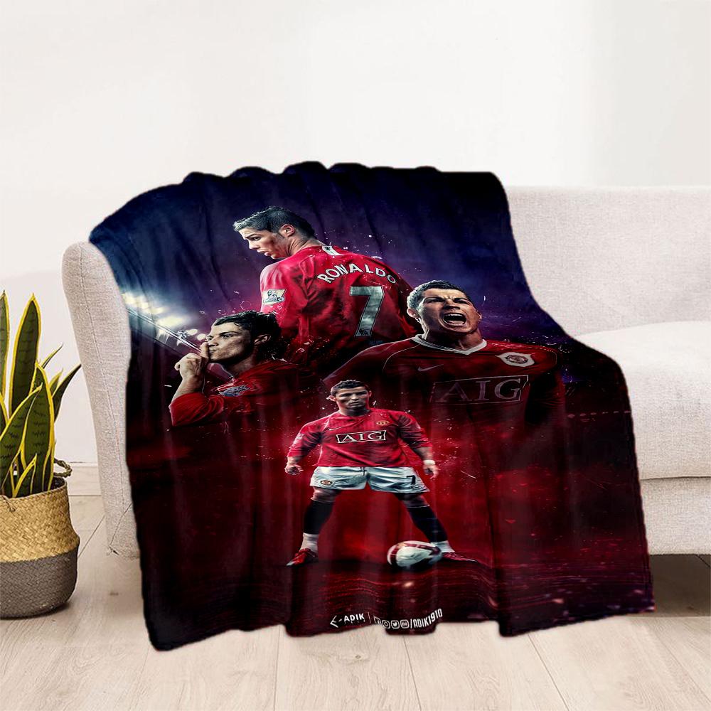 Cristiano Ronaldo Blanket Ultrasoft Perfect For Sofa Office Chair Bedding For All Seasons Digital Print Ideal Gift For Birthday Valentine'S Day