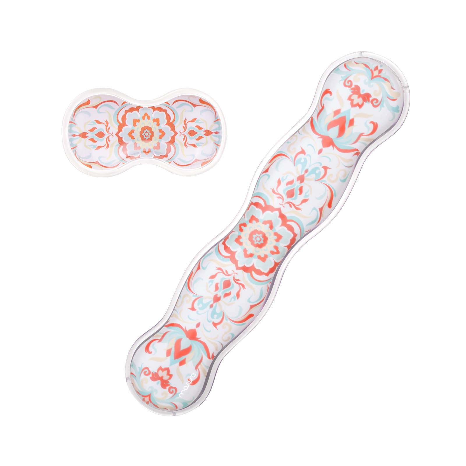 

MOSISO Гелевая подставка для запястья клавиатуры Поддержка запястья для мыши Эргономичный коврик для мыши Мягкий охлаждающий гель Облегчение боли Легкая печать Подкладка для компьютера Ноутбука Волнистая &