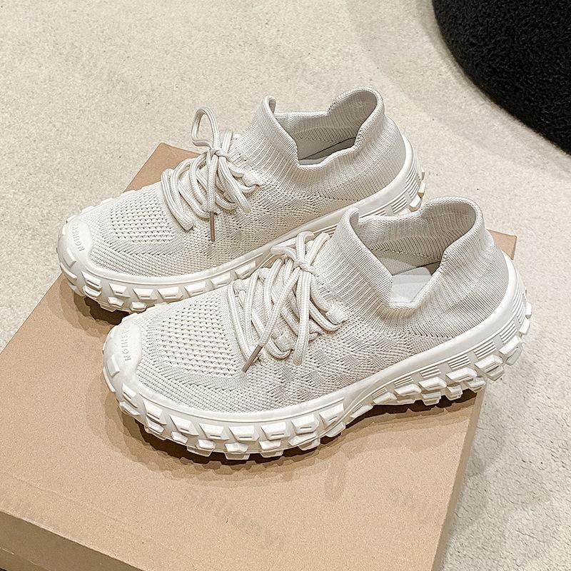 Fashion Women's Shoes 2025 New Breathable Mesh Women's Thick Sole Leisure Sports Shoes Comfortable Outdoor Running Shoes Zapatos Mujer