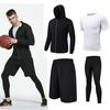 Men's Quick-Dry Basketball Compression Sportswear Set - 3 or 4 Pieces for Autumn/Winter Running