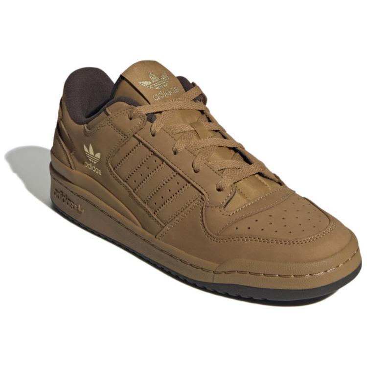 Adidas Originals Forum Low CL TPU Leder Klassische Sportbequeme Vielseitige Low-Top Sneaker Unisex Sneaker Braun ID0989