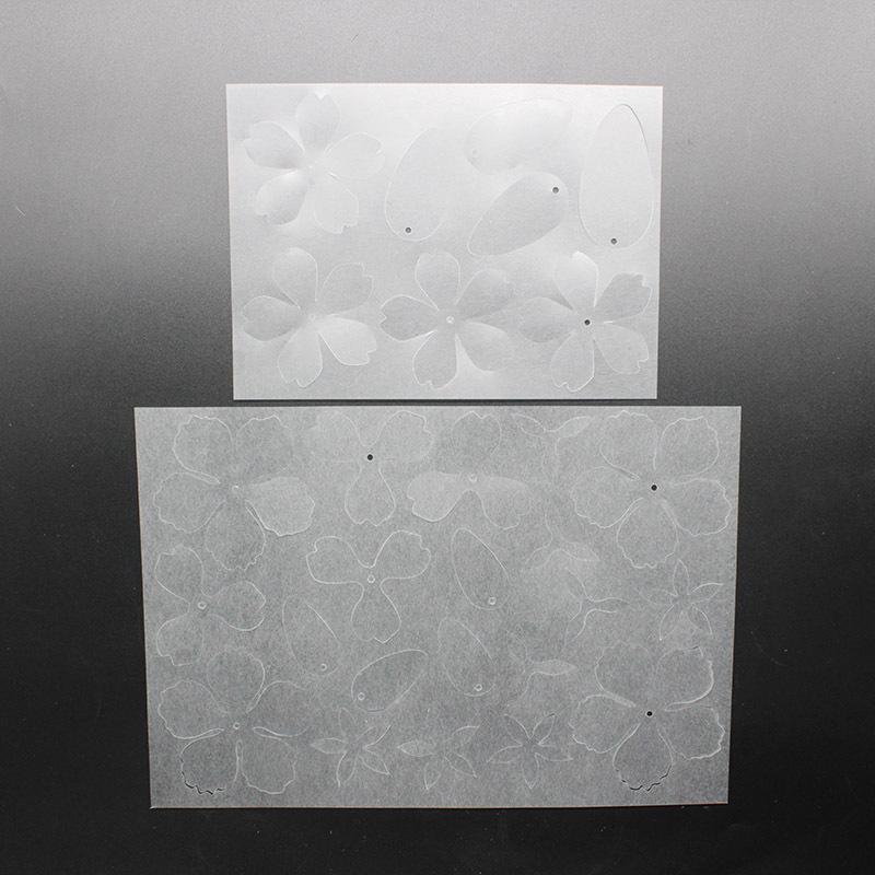 Pre-cut Begonia Pear Blossom Lotus Peony Hairpin DIY Heat Shrink Sheets Peony Combo - Transparent