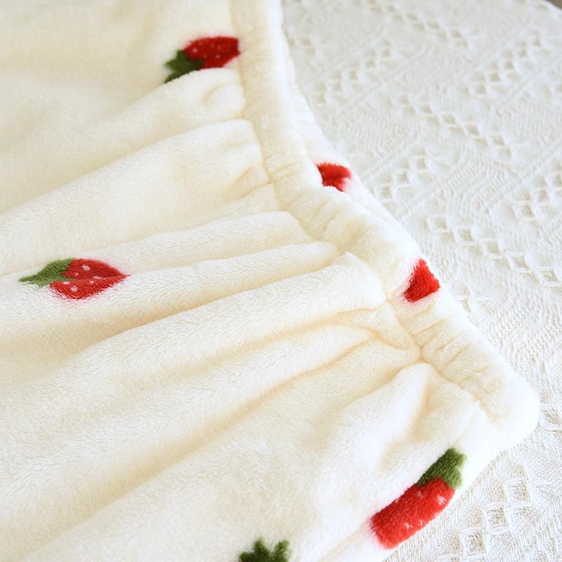 Women's Thick Flannel V-Neck Pajama Set - Warm Long Sleeve Cardigan Style for Home or Outdoors