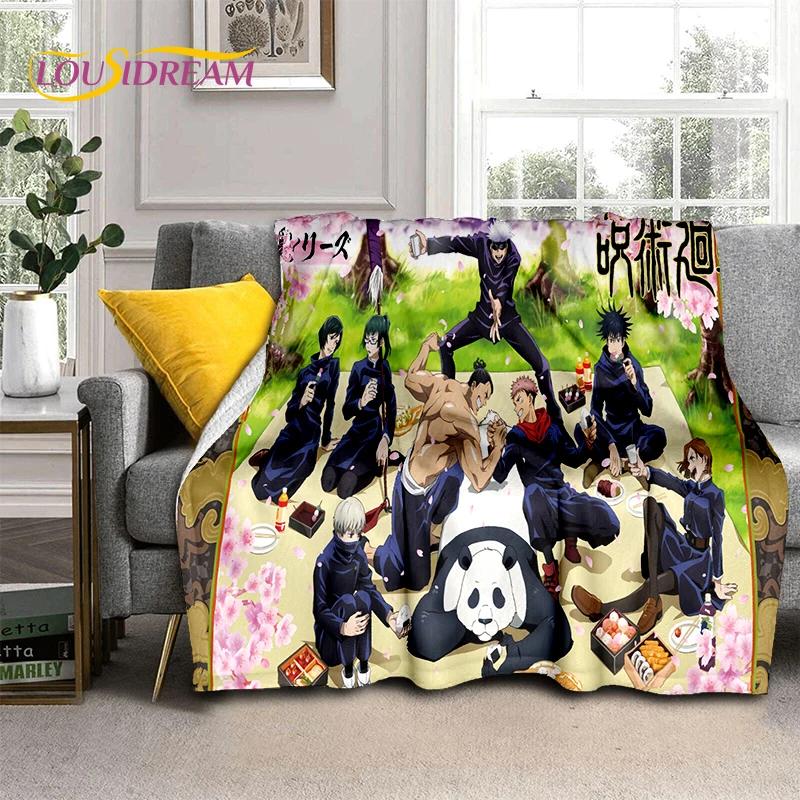 3D Jujutsu Kaisen Anime Cartoon Itadori Yuji Soft Flannel Blanket,Throw Blanket Comfortable Blanket for Picnic Beds Sofa Home