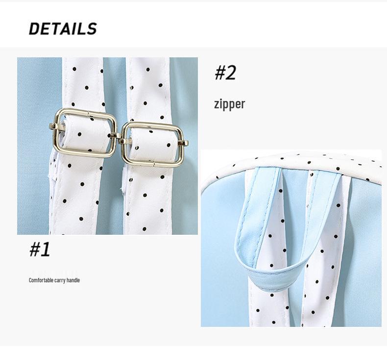 Polka Dot Graffiti Backpack - Cute, Lightweight, and Versatile Schoolbag