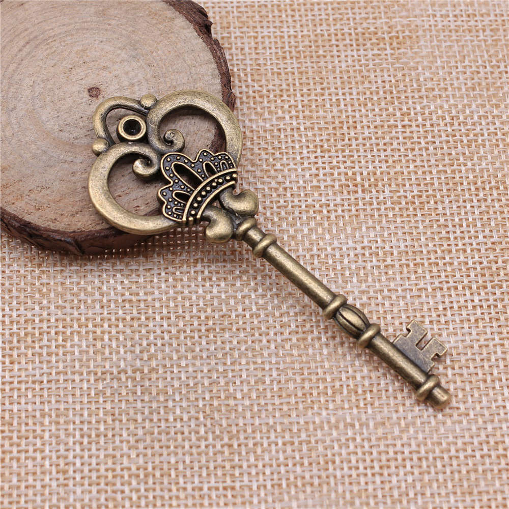 1Pieces 82x32mm Big Key Charms Antique Bronze Color For Jewelry Brand: WYISYWG