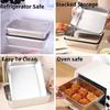 3pcs Stainless Steel Fruit Tray Lunch Box Home Food Storage Container Rectangle Dish with Cover Noodles Thick Food Container
