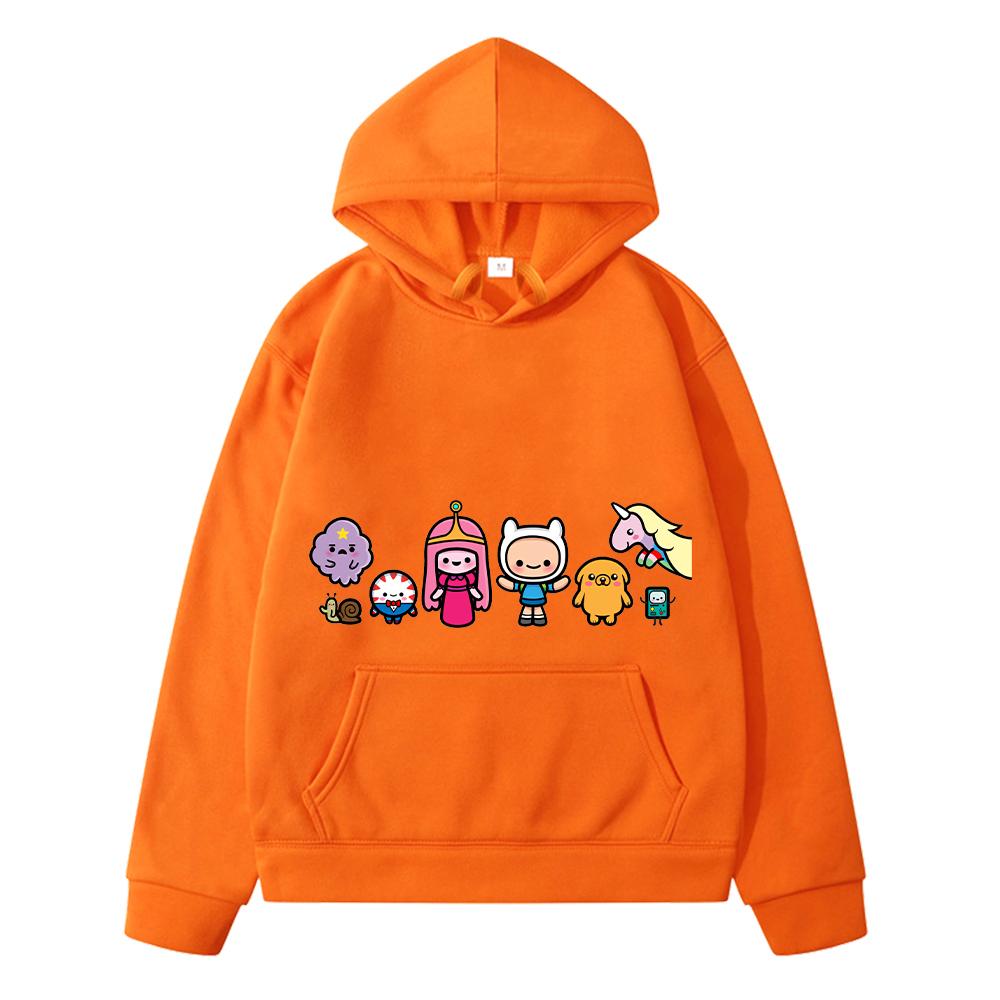adventure time print anime hoodie Fleece sweatshirt boys pullover y2k sudadera Autumn jacket Kawaii hoodies kids clothes girls