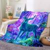1pc Fantasy Forest Deer Blanket - Lightweight Flannel Fleece with Digital Printing, Soft Warm for Sofa, Travel, Camping, Office yy251018333
