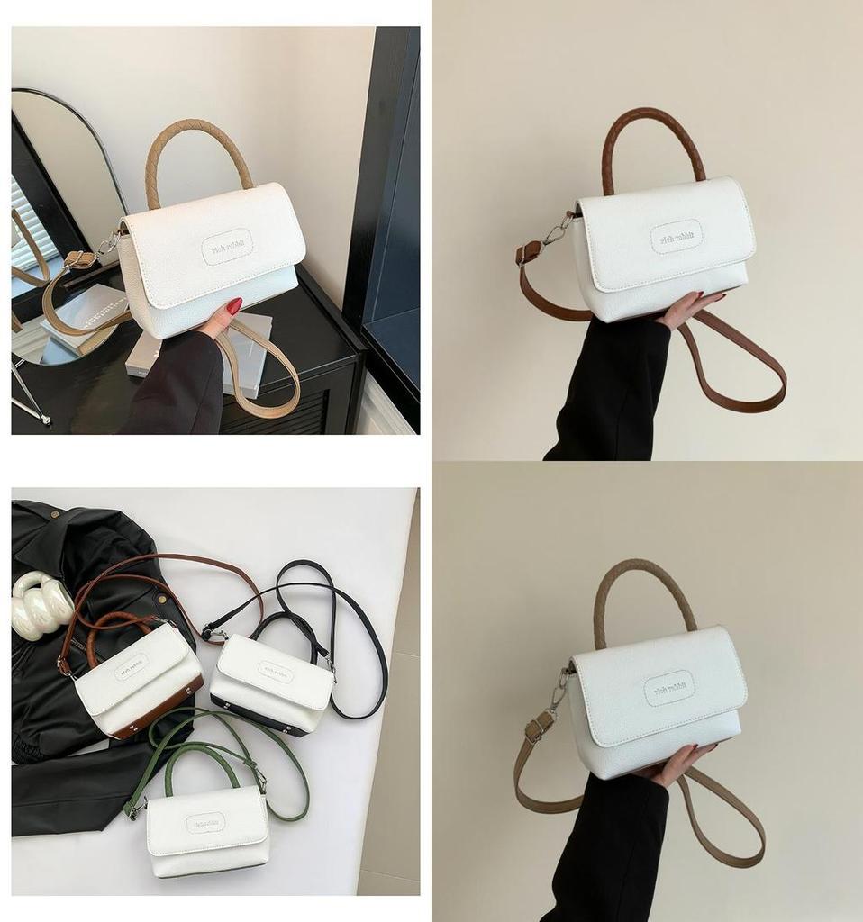 2024 New Fashion Color Block Minimalist Summer Women's Bag Pu Material Versatile Casual Handbag Shoulder Crossbody Bag