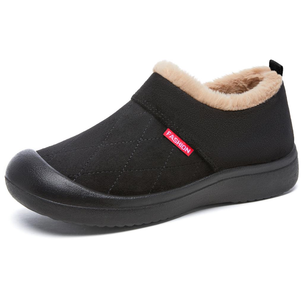 Women's Shoes, Cotton Shoes with Fleece, One-foot Shoes, Soft-soled Short Boots, Cotton Boots