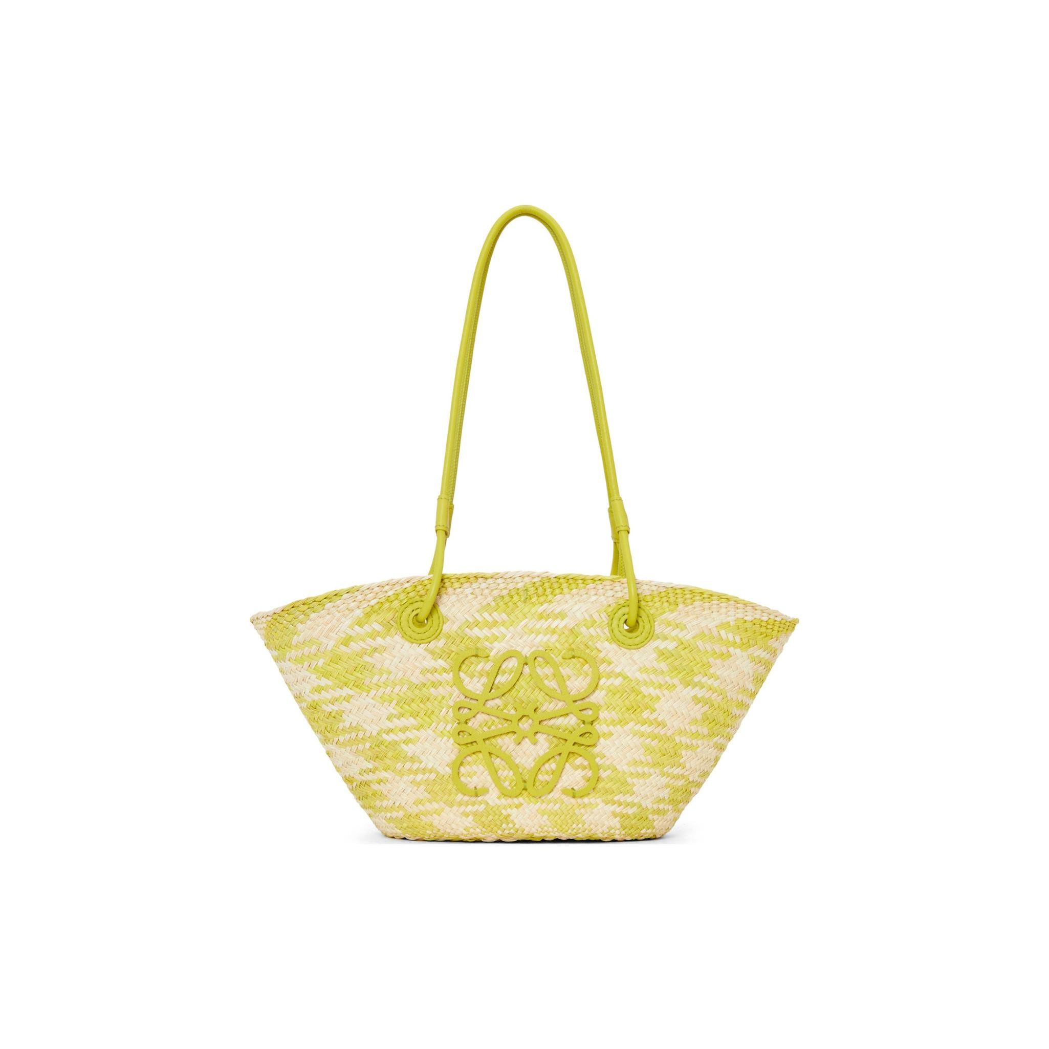 

Loewe Paulas Ibiza Anagram Basket Small Bag Natural/Lime Green Women Bags Tan A223P65X30-1049 Gift Set(Basic Set+Box+Shopping Bag)