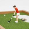 1:64 Golf-Miniaturen Mikrolandschaft Dekoration Golferfiguren Lebendige Posen Spieler