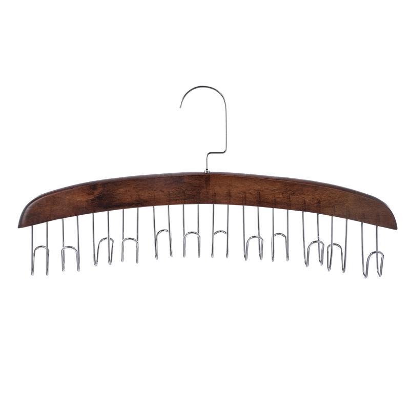 Wieszak z litego drewna, antypoślizgowy, z szerokimi ramionami, do suszenia ubrań i wsparcia garderoby
