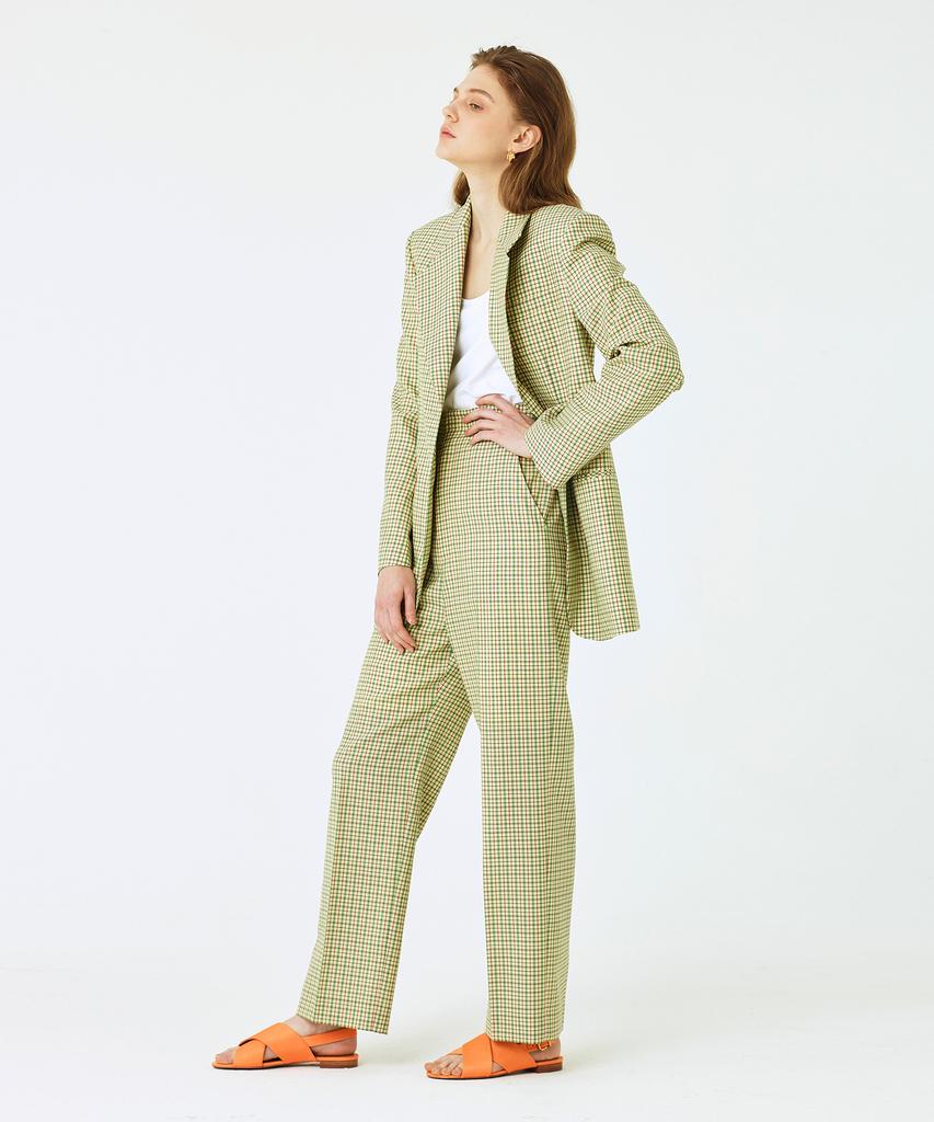 Hiloin High-Waisted Check Pants Hr19Spt02