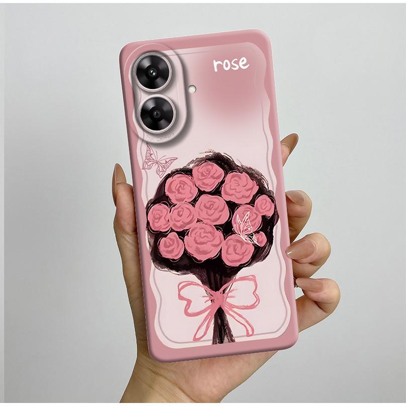 For Realme Note 60 Case Pretty Flower Camera Protector Phone Cover For Realme Note 60 60x Soft Shockproof Case Funda Note60 Etui