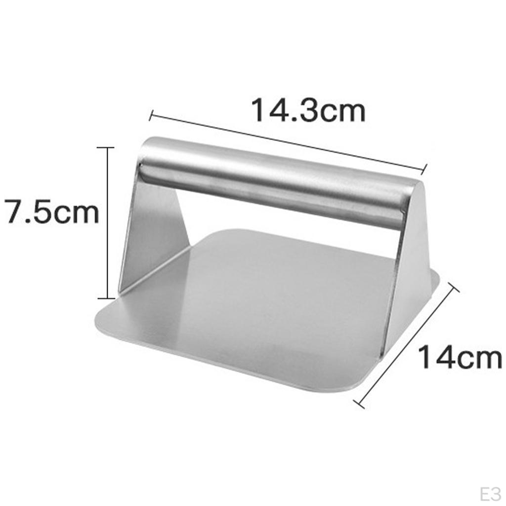 Burger Press Heavy Smash Meat Round Stainless Steel Kitchen Utensil Machine