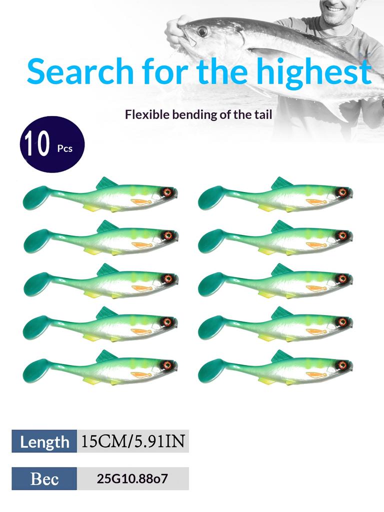 Attractive vibrating tail fishing lure with lively tail swing, designed to attract predatory fish and boost your catch rate effectively.