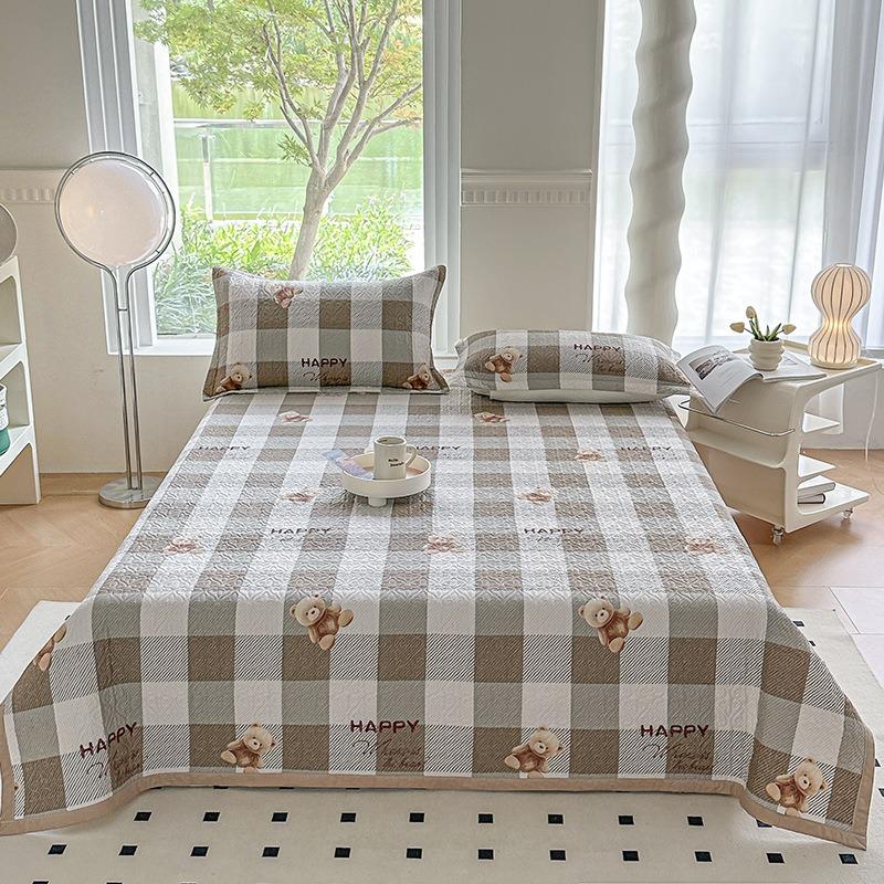 Trzyczęściowy zestaw drukowanej narzuty na łóżko z czystej bawełny, uniwersalna antypoślizgowa bawełniana pikowana narzuta, prześcieradło tatami hurtowo transgraniczne