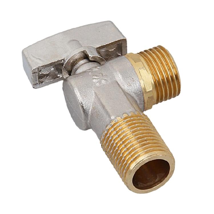 Brass 1/4 Turn Shut Off Valves for Kitchen Bathroom Inlet Outlet Features 3/8Inch Adapter for Hot Cold Water Use