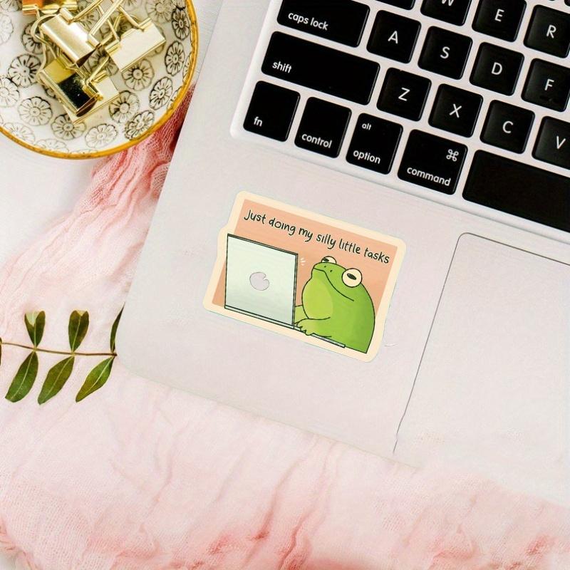 Just Doing My Silly Little Tasks Frog Sticker Durable for Laptop, Car, Luggage,Skateboard & More - Perfect for Teens, Adults, Creative Decor & Gifting