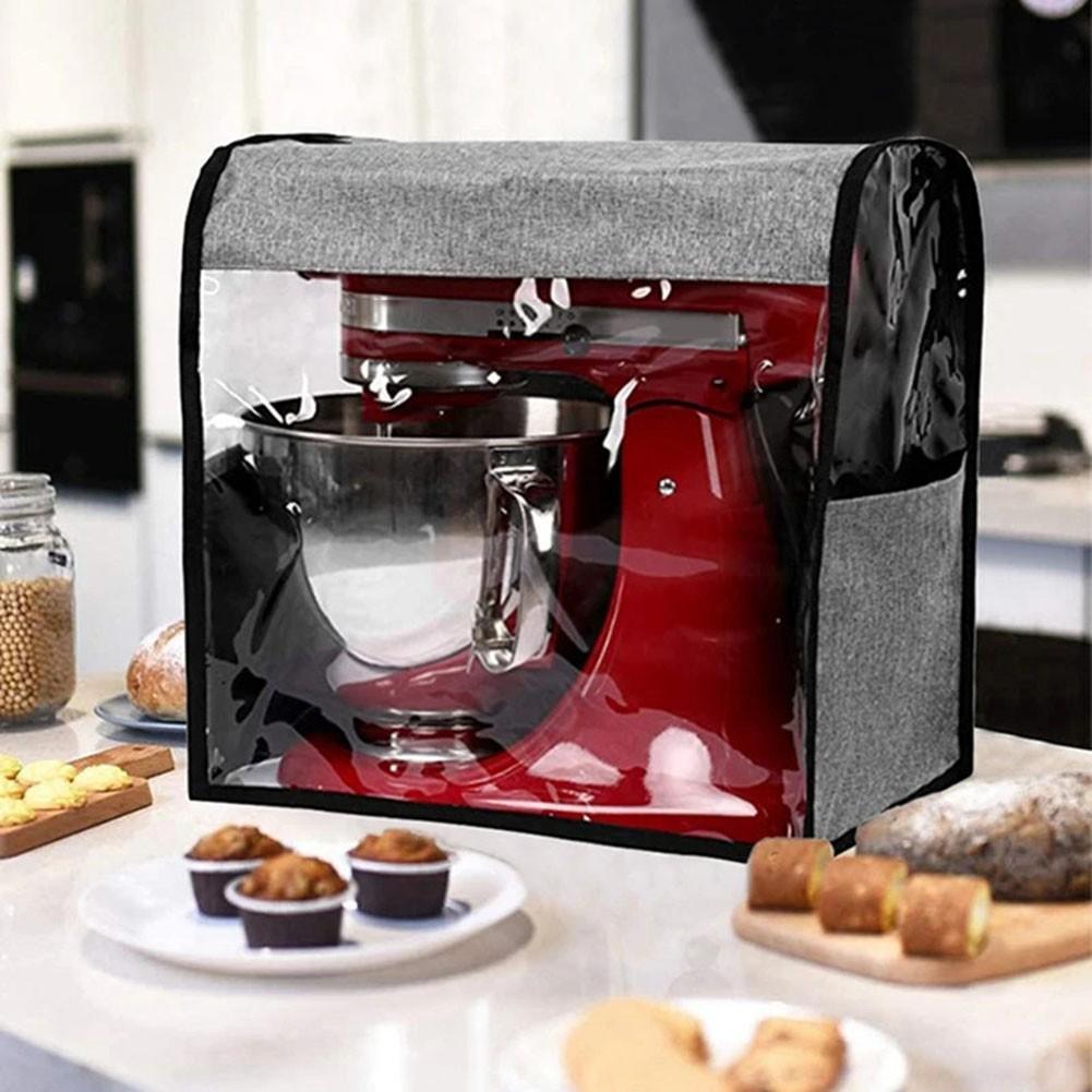 Oxford Cloth Stand Mixer Cover Linen Grey Kitchen Organizer 35.5x23x35.5cm
