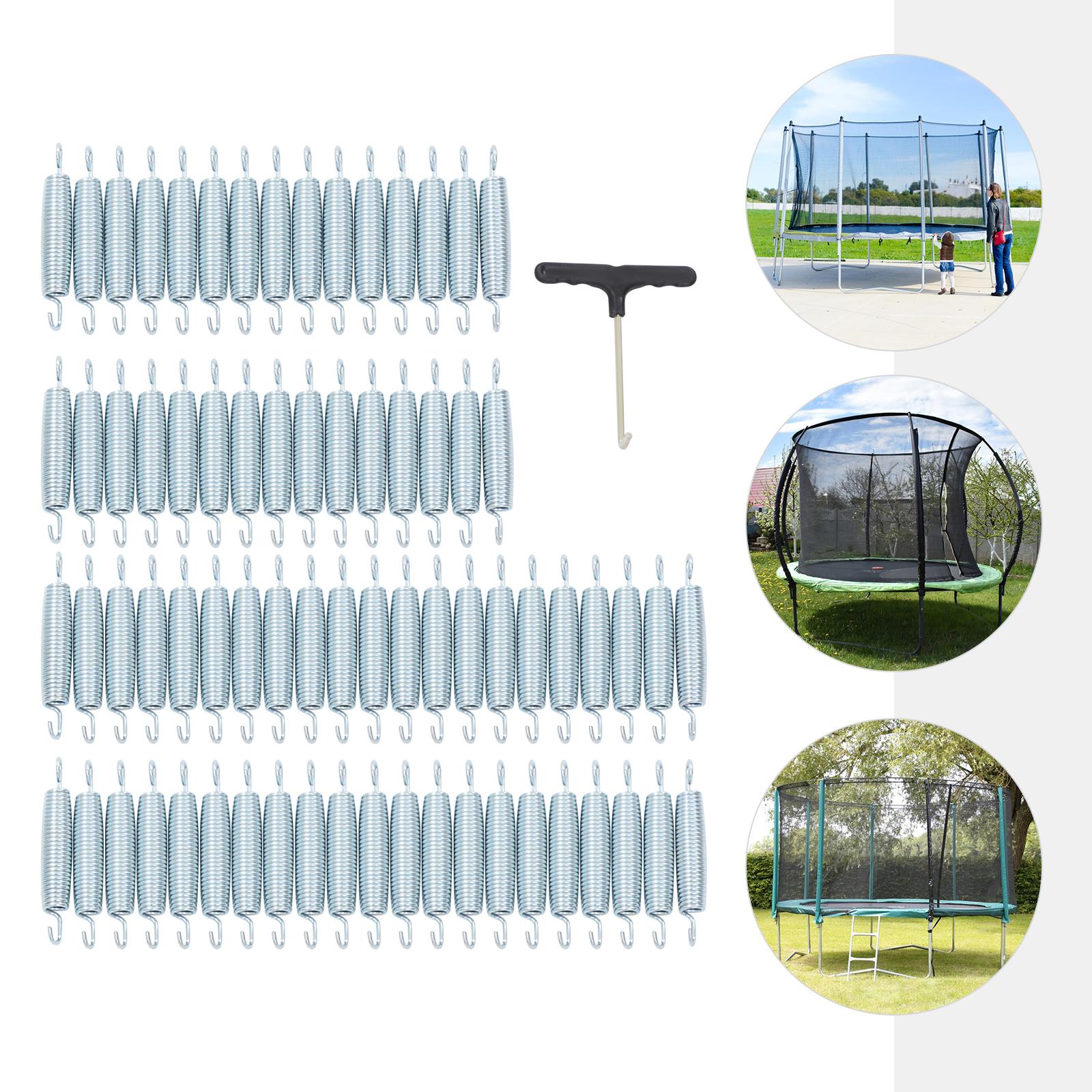 

72PCS 13.5cm Steel Trampoline Spring,Silver Trampoline Springs Replacement Outer Diameter 2.8cm for Trampoline Maintenance срібний