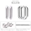LOKUMI Made In Pt900 Hoop Platinum Nickel Earrings, Japan, Platinum, Post, Pt900, Hypoallergenic, Hoop, Earrings, Catchless, One-touch, Post, Oval,