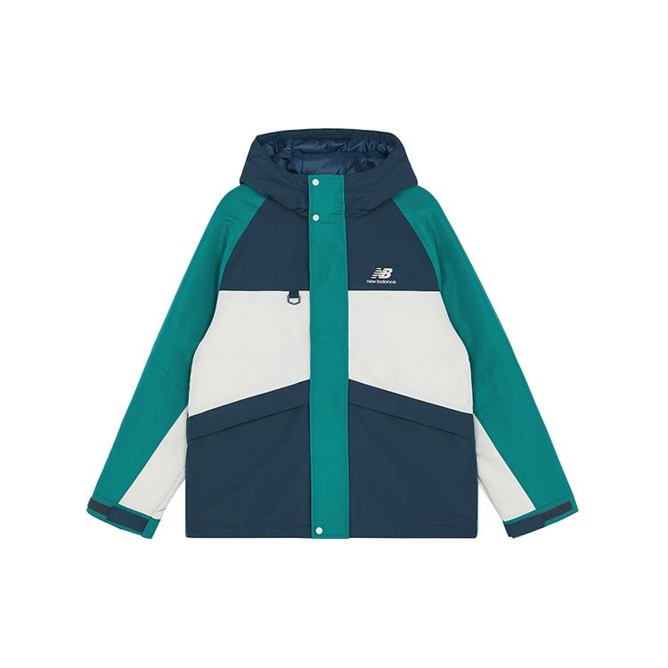 New Balance Color Block Windbreaker Asia Sizing Teal White Aqua Unisex AMJ13330-NML XXL