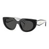 Personalized Brand Logo Design Acetate Round Sunglasses Women Black Black 54 In Original Box and Bag