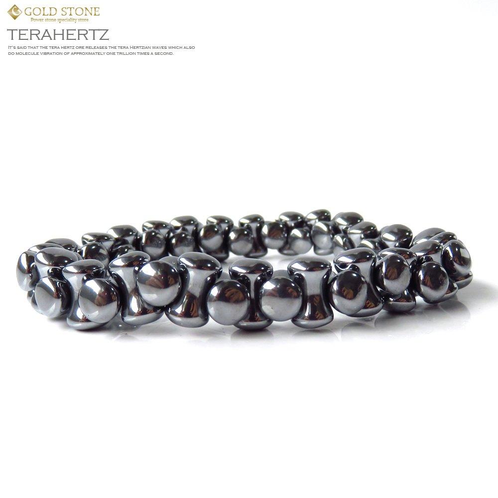 [GOLD STONE] Terahertz Ore Bone Cut Bracelet, Ice-Melting Power Stone