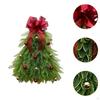 Christmas Tree Wreath with Lights, Artificial Wreath, Xmas Hanging Decoration for