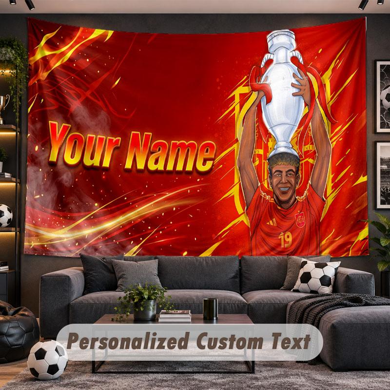 Wall Hanging Tapestry Custom NameLamine Yamal Pattern Personalized Printed Fabric Wall Decor