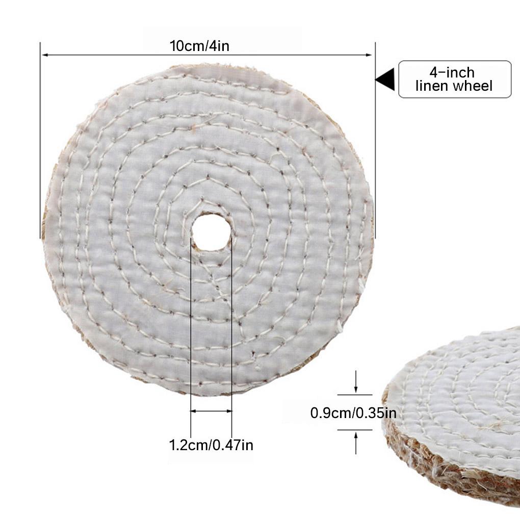 Jewelry Polishing Wheel Ceramic Car Body Burr-removal Rough Sanding Buffing Cloth Wheel 4 Inch 4pcs