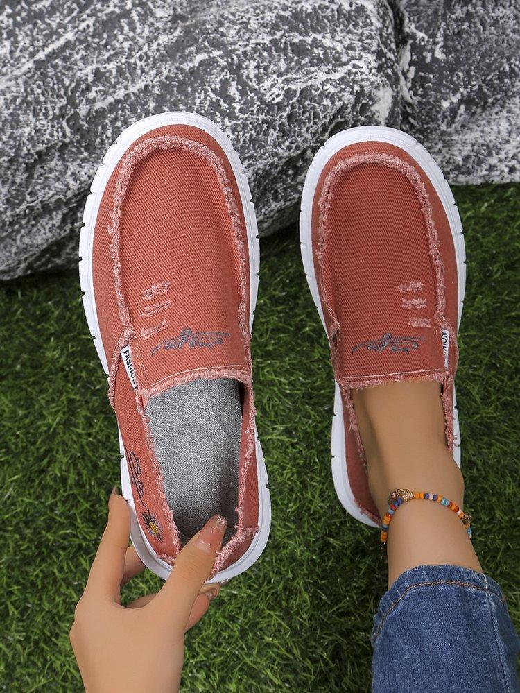 

Повседневная парусиновая женская обувь большого размера, осенняя новинка, удобная, на мягкой подошве, на платформе, одинарная женская обувь 44 оранжевый